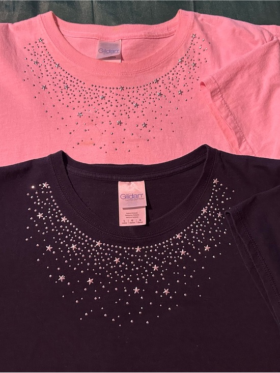 Gildan Tops - Set of 2 Bling Ladies T-Shirts Sz L